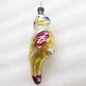 Antique Vintage Glass USSR Christmas Ornament Old Parrot