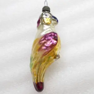 Antique Vintage Glass USSR Christmas Ornament Old Parrot