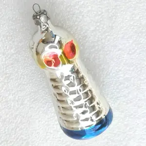 Antique Vintage Glass Christmas Ornament Light House