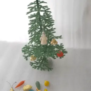 Antique Vintage Plastic Christmas Ornaments with Small