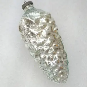 Huge Antique Vintage Glass Christmas Ornament Pinecone