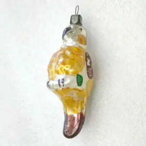 Antique Vintage USSR Glass Christmas Ornament Parrot