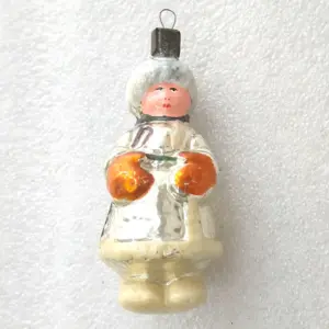Antique Vintage USSR Glass Christmas Ornament Shepherd