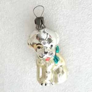 Antique Vintage Mercury Glass Christmas Ornament Puppy