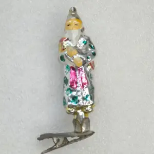 Antique Vintage Glass Christmas Ornament Astrologer