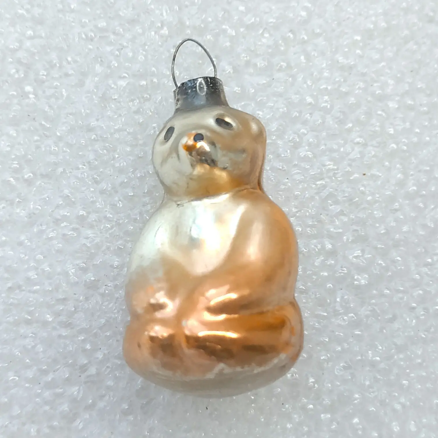 Antique Vintage Glass Christmas Ornament Bear Cub for Mini Tree