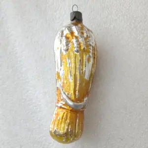 Antique Vintage Glass Christmas Ornament Sheaf of Wheat