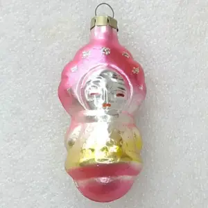 Antique Vintage Glass USSR Christmas Ornament Tree Snowmaiden