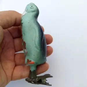 Vintage Glass Ukrainian Christmas Ornament Penguin