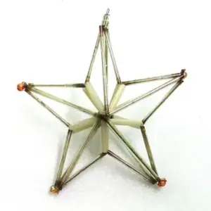 Vintage Tube Glass Christmas USSR Ornament Star