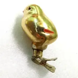 Vintage Glass Russian Christmas Ornament Chicken