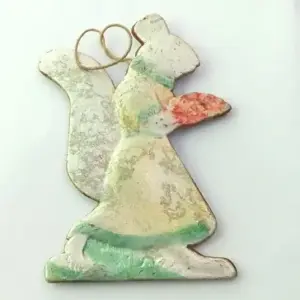 Vintage USSR Cardboard "Dresden" Christmas Ornament Squirrel