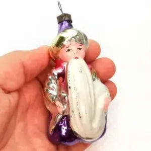 Vintage Glass Ukrainian Christmas Ornament Sultan