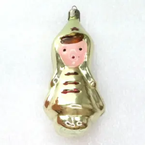 Vintage Ukrainian Glass Christmas Ornament Red Army Boy