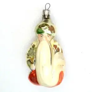 Vintage Glass USSR Christmas Ornament Sultan