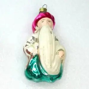 Vintage Glass USSR Christmas Ornament Sultan
