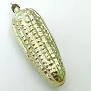 Vintage USSR Glass Christmas Ornament Corn
