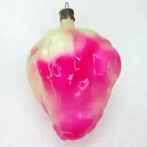 Vintage USSR Glass Christmas Ornament Big Berry