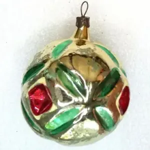 Vintage USSR Glass Christmas Ornament