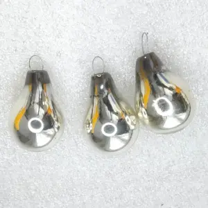 Set of 3 Antique Vintage Mercury Glass Christmas USSR Ornaments