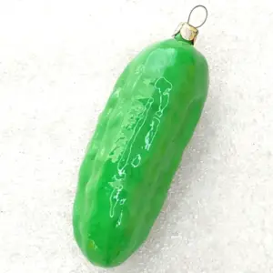 Antique Vintage Russian Glass Christmas Tree Ornament Old Pickle