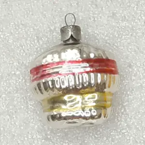 Antique Vintage Mercury Glass Christmas Tree Ornament Basket