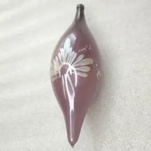 Vintage Silver Glass Christmas Tree USSR Ornament Icicle