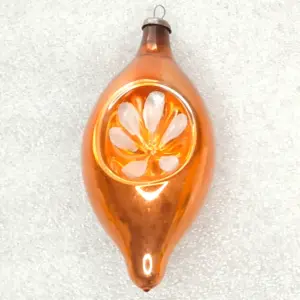 Vintage Silver Glass Christmas Tree USSR Ornament Icicle