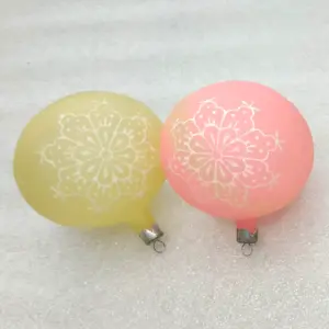 Set of 2 Antique Vintage Glass Christmas USSR Ornaments Decor Balls