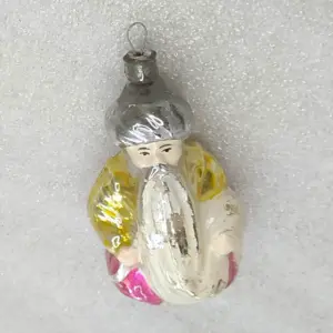 Vintage Silver Glass Christmas USSR Ornament Old Tree Sultan
