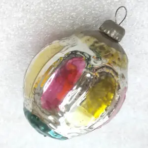 Antique Vintage Mercury Glass Christmas Ornament Old