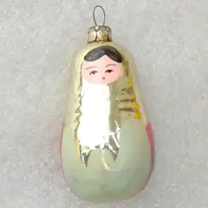 Vintage 1960s Mercury Glass Christmas Ornament Tree Toy Doll
