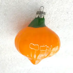 Vintage 1960s Glass Christmas Ornament Soviet Old Onion