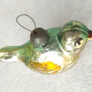 Vintage Mercury Glass Christmas Ornament USSR Bird