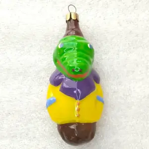 Vintage Glass Ornament Gena the Crocodile Cheburashka Pro Restored Inside Paint