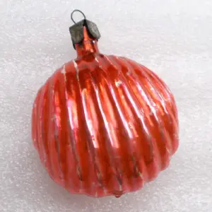Antique Russian Glass Shell Christmas Ornament