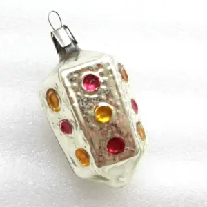 Vintage Glass Christmas Ornament Toy Traffic-Light