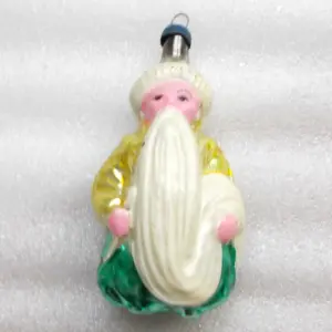 Vintage USSR Glass Christmas Tree Ornament Old Wizard