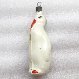 Vintage USSR Glass Christmas Tree Ornament Penguin