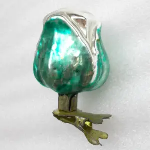 Vintage Glass USSR Christmas Ornament Flower