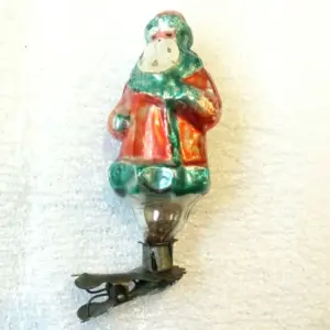 Unique Vintage Glass Russian Christmas Ornament Old Santa