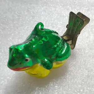 Antique Vintage Mercury Glass Christmas USSR Ornament Frog