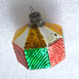 Antique Vintage Mercury Glass Christmas USSR Ornament Carousel