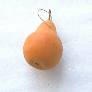 Antique Vintage Paper Mache Christmas USSR Ornament Decor Old Pear