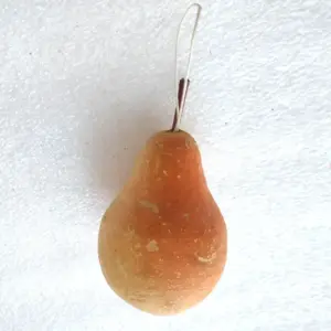 Antique Vintage Paper Mache Christmas USSR Ornament Decor Old Pear