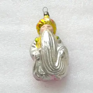 Antique Vintage Silver Glass Christmas USSR Ornaments Sultan