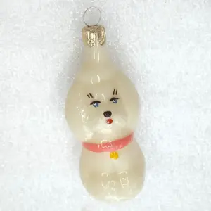 Vintage Christmas Glass Ornament USSR Tree Unique Antique Puppy