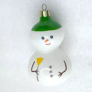 Vintage Christmas Glass Ornament USSR Tree Antique Snowman