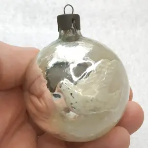Vintage Christmas Mercury Glass Ornament USSR Tree Antique Decor Old Pigeon