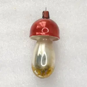 Vintage Christmas Mercury Glass Ornament USSR Tree Antique Decor Mushroom